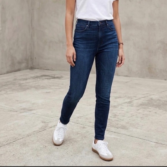 Banana Republic Denim - Banana Republic High Rise Skinny Jeans Dark Wash Premium Denim 33 Short